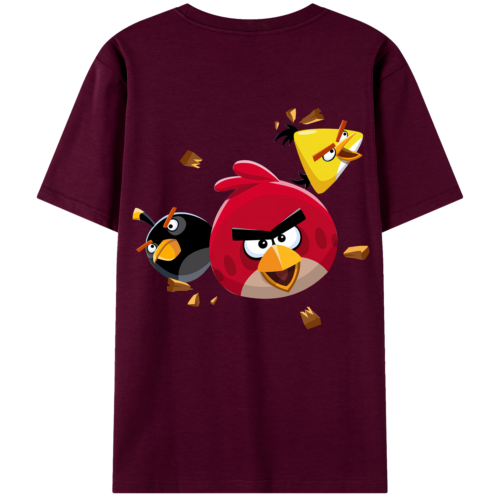（画像用） Angry Birds アングリーバード レディース半袖Tシャツ(バックプリント)